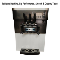 Machine à crème glacée à service libre, riche et onctueuse, pour comptoir, fabriquée en Chine