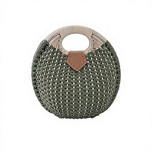 Nuevo Bolso de Mano Tejido de Ratán y Hierba, Cierre Abierto, Personalizado, Moderno, Encantador, de Lujo para Mujer, para Uso Diario - Product Image 1