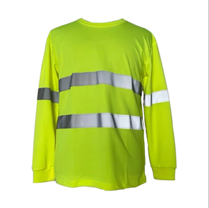 Kaos Polo Kerja OEM Lengan Panjang & Pendek, Hi Vis, Bernapas, Cepat Kering, Keselamatan Kerja Konstruksi dengan Pita Reflektif - Product Image 1