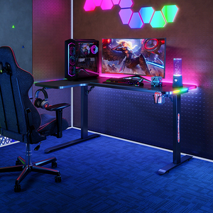 YZ Wholesale Gaming <strong>Pc</strong> Desk Computer Racing <strong>Table</strong> with RGB Led Lights Gaming <strong>Table</strong> for Gaming Desk Chair - Product Image 5