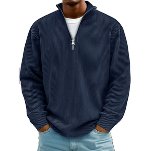 Camiseta Casual <span class=keywords><strong>con</strong></span> <span class=keywords><strong>Capucha</strong></span> y Cuello Alto para Hombre, Tallas S-5XL, Camiseta <span class=keywords><strong>Polo</strong></span> de Manga Larga <span class=keywords><strong>con</strong></span> Cierre y Cuello Alto de Pana - Product Image 6