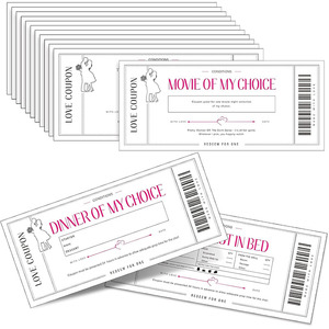 Cupones de <span class=keywords><strong>cupón</strong></span> de regalo de aniversario divertidos para regalo de cumpleaños de boda romántica personalizada tarjetas de <span class=keywords><strong>cupón</strong></span> de amor para el <span class=keywords><strong>Día</strong></span> de San Valentín - Product Image 1