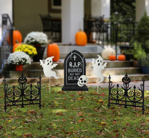 Selección Destacada <span class=keywords><strong>de</strong></span> Halloween: Paquete <span class=keywords><strong>de</strong></span> 6 Estacas Metálicas Colgantes para Jardín con Diseño <span class=keywords><strong>de</strong></span> Rata Esqueletizada y Lápida Negra, para Exhibición Complementaria del Doctor <span class=keywords><strong>de</strong></span> la Peste - Product Image 3