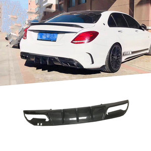 Alerón difusor de labio trasero de fibra de carbono seco para Benz Clase <span class=keywords><strong>C</strong></span> W205 C43 C63 AMG Sport 4 puertas 2015 - 2020 protector de parachoques - Product Image 6