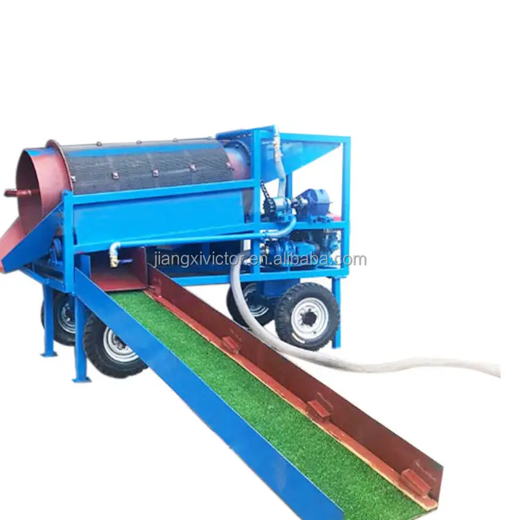 Alluvial Gold Processing Plant Portable Mini Gold Washing Plant Trommel for Sale
