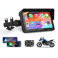 Carpuride W502Pro+TPMS Motosiklet GPS Navigasyon 5 İnç Akıllı Ekran Kablosuz CarPlay Android Auto Pusula İnterkom TPMS