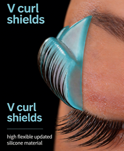 แผ่นซิลิ<span class=keywords><strong>โคน</strong></span>ยกขนตาแบบใช้ซ้ำได้ รุ่น V Curl ติดเองได้ แบบมืออาชีพ สไตล์เกาหลี สำหรับ<span class=keywords><strong>ดัด</strong></span>ขนตาแบบเร็ว พร้อมอุปกรณ์ยกขนตา - Product Image 1