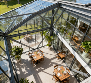 Salle à manger, cour de restauration, structure métallique avec un bon design, matériau de panneau sandwich multi-usage pour appartements, écoles, bureaux - Product Image 2