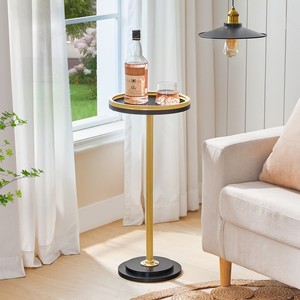 Wholesale <strong>Small</strong> Round Iron Side <strong>Table</strong> Black Gold Coffee <strong>Drink</strong> Martini <strong>Table</strong> for Modern Living Room for <strong>Small</strong> Spaces - Product Image 5
