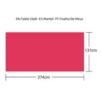 Nappes en plastique vinyle PEVA 54x108 pouces rectangulaires pour fêtes, pique-niques, mariages et tables de 8 pieds