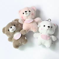 Porte-clés en peluche Kawaii, pendentifs doux pour sac, mini-ours en peluche avec ceinture, porte-clés lapin mignon