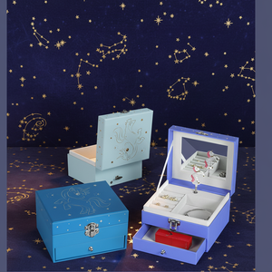 Boîte à musique <span class=keywords><strong>en</strong></span> papier écologique personnalisée YIYU OEM, organisateur de bijoux, boîte cadeau avec miroir et cheval de <span class=keywords><strong>carrousel</strong></span> rotatif à manivelle - Product Image 5