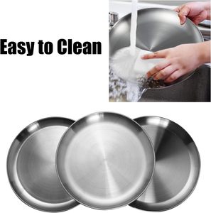จานโลหะเกรดอาหารสำหรับร้านอาหาร ถาดเสิร์ฟพิซซ่าสแตนเลสแบบกำหนดเอง - Product Image 4
