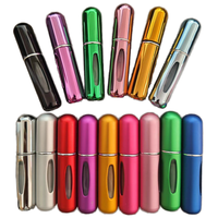 Atomiseur de parfum rechargeable premium 5 ml, mini flacon pulvérisateur vide portable à remplissage par le bas pour voyage et transfert
