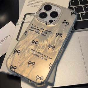 Coque de téléphone anti-chute avec motif nœud papillon scintillant mignon coréen pour iPhone 17 16 15 14 13 12 11 Pro Max 11 - Product Image 2