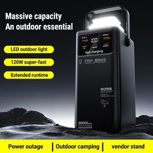 Aobote 80000mAh ngân hàng điện 120 Wát ngoài trời Trạm điện cầm tay công suất lớn cắm trại nhà cúp LED hiển thị nhà sản xuất - Product Image 4