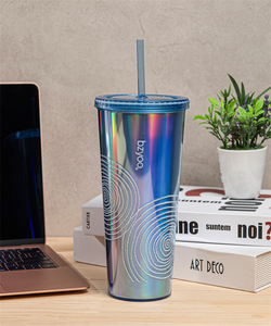 แก้วสแตนเลสไม่มี BPA พร้อมหลอดสำหรับการระเหิดเครื่องดื่มร้อน - Product Image 2