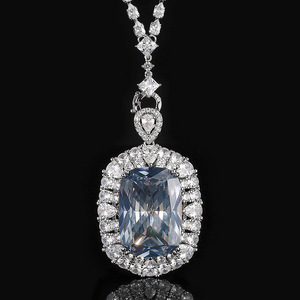 Trendy Eco-friendly <b>Copper</b> Cubic Zirconia Jewelry Simulation Colorful Gemstone Pendant Necklace for Women Casual Office Wear - Product Image 6