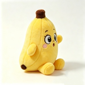 Juguete de Peluche Personalizado en Forma de Plátano para Niños, Pequeño Peluche de Plátano Sentado, Animal de Peluche de Plátano con Cara Bordada - Product Image 3