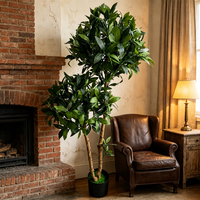 Arrangements floraux directement de l'usine, faux arbres de laurier verts, décorations végétales artificielles pour la maison, le bureau, le hall d'hôtel, le jardin, le bar