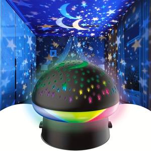 Mushroom <b>Projector</b> Bedroom Decoration Night <b>Light</b> Starry Sky Moonlight <b>Projector</b> <b>Light</b> Christmas Halloween Easter Gift - Product Image 1
