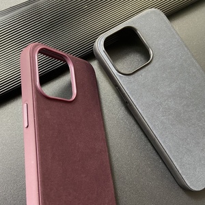 IPhone 15 için telefon kılıfı orijinal 15Pro dokuma kılıf dimi resmi web sitesi manyetik emme tam paketi deri koruyucu kılıf - Product Image 6