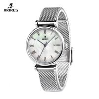 Montre à Quartz de luxe pour femmes, Titan, noir, automatique, diamant, Rose, bracelet pour femmes, maille dorée, Vintage, pour dames