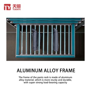 Moderno Perchero de Pared Desmontable de Aleación de Aluminio con Doble Amortiguación para Dormitorio, Armario, Organizador de Ropa TIANYI YGXyj9019 - Product Image 2