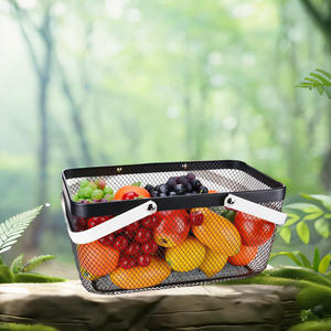 Cesta de Almacenamiento de Metal Portátil al por Mayor, de Alambre Metálico, con Gran Capacidad de Carga, Apta para Cocina - Product Image 4