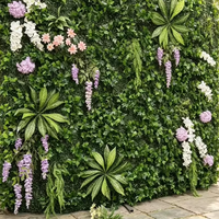 Mur végétal artificiel en tissu pour la décoration d'hôtels, vente en gros d'usine, plantes décoratives, murs de fleurs artificielles