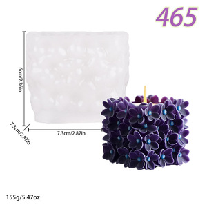 DIY hydrangea narcissus peony fragrance diffuser <b>candle</b> silicone <b>mold</b> - Product Image 5