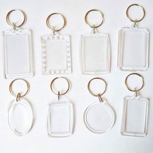 Porte-clés photo vierges en acrylique transparent, personnalisables, durables, à prix de gros, échantillons gratuits pour cadeaux promotionnels - Product Image 1