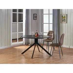 Mesa de jantar redonda rústica nórdica sala de jantar estilo moderno branco e cadeiras para cozinha
