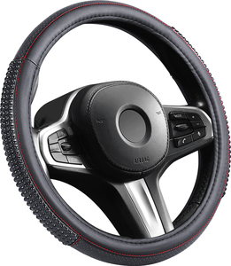 Housse de volant de voiture universelle en PVC souple, texture luxueuse, design anti-reflets et résistant aux traces de doigts - Product Image 2