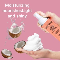 Mousse coiffante pour cheveux à la noix de coco en marque privée, définit les boucles, enveloppe, brillance élevée, sans flocons, mousse moussante biologique, crème pour cheveux bouclés