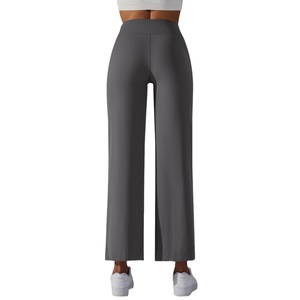 Pantalones Deportivos Personalizados <span class=keywords><strong>Venka</strong></span> para Mujer, Suaves, de Cintura Alta, con Cordón Ajustable, Diseño de Pierna Ancha, con Bolsillos, para Fitness, Entrenamiento, Yoga, Holgados - Product Image 6