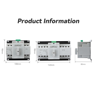Cầu dao tự động chuyển đổi nguồn DC AC ATS 63A 100A 110V 220V 230V 2P 3P 4P ba pha năng lượng mặt trời kép - Product Image 2
