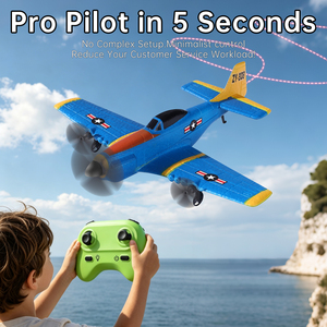 Avión <span class=keywords><strong>RC</strong></span> P-51 Mustang 2CH de Espuma EPP 150m con 3 Baterías Clásico para Aficionados - Product Image 3