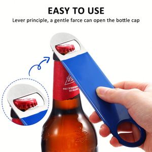 Abridor de Botellas de Cerveza Portátil de Aluminio Plano Sublimado Personalizado, Regalo de Boda con Diseño de Logotipo en Blanco - Product Image 3