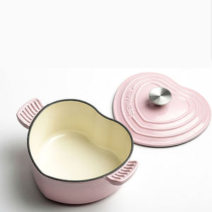New Heart Enamel Ceramic Casserole Dutch Oven <b>Pot</b> <b>Non</b> <b>Stick</b> Kitchen Cookware High Quality With Lid - Product Image 4