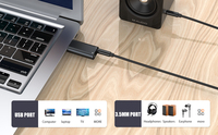 USB auf 3,5mm Klinke Audio-Adapter USB-A auf Aux-Adapter Externe Stereo-Soundkarte