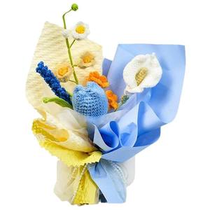 Décoration tissée en laine de muguet et de tulipe tricotée à la main pour la Saint-Valentin, cadeau de remise de diplôme, cadeau pour la fête des enseignants - Product Image 5