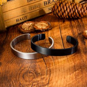 <strong>Custom</strong> Engrave 10mm Wide Plain <strong>Cuff</strong> Bangle <strong>Bracelet</strong> Unisex Stainless Steel Silver Black Blank <strong>Cuff</strong> <strong>Bracelet</strong> - Product Image 4