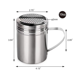 DFC315 Juego de 2 Saleros y Pimenteros Versátiles de Acero Inoxidable SUS304 de 10 oz con Asa - Product Image 5