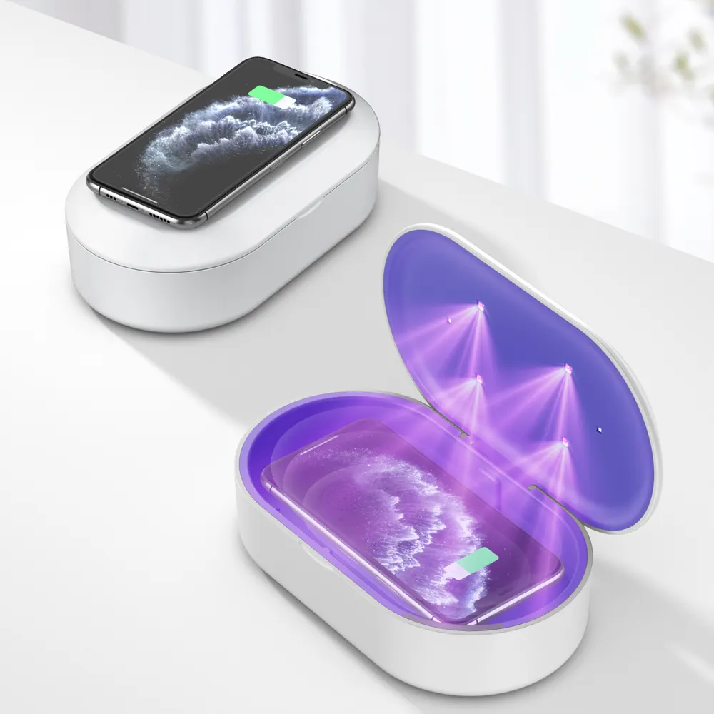 ProSterilizzatore UV Phone Sanitizer Uv Portable Smart Phone Sterilizer Uv Light Cell Phone Cleaner With Wireless Charging