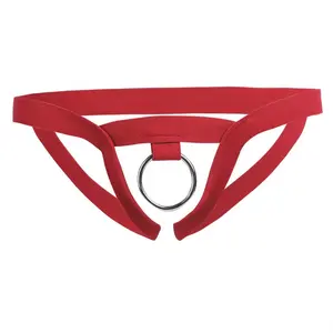 Uomini Della Biancheria Crotchless Aperto Butt Sexy del Bikini Della Biancheria Intima Mutande G-String Riassunti degli uomini con O-Ring