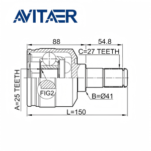 Junta Homocinética Interna AVITAER Tripod 49501-2E500 para <span class=keywords><strong>Hyundai</strong></span> <span class=keywords><strong>Tucson</strong></span> 2004-2010 Kia Sportage - Product Image 2