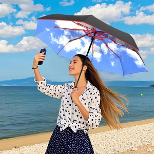 Manual 3 Fold Auto Close Wind Resistant Windproof Compact Collapsible Light Folding Small Travel Iron <b>Frame</b> Umbrella for Rain - Product Image 6