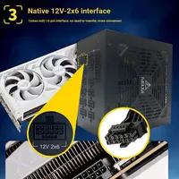 Alimentation PC Delta 850W 80 PLUS PLATINUM entièrement modulaire ATX3.1 avec démarrage/arrêt du ventilateur 20+4 broches et condensateurs japonais