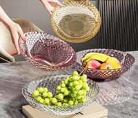 Woonkamer PET Fruitplateau - Licht Luxe Transparant Design voor Fruit, Snoep en Gedroogd Fruit